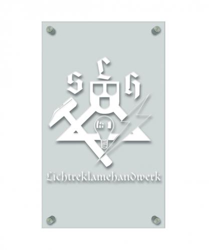 Zunftschild Handwerkerschild - Lichtreklamehandwerk - beschriftet auf edler Acryl-Kunststoff-Platte – 309447