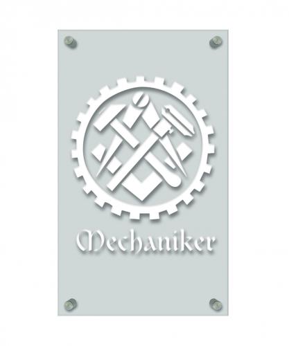 Zunftschild Handwerkerschild - Mechaniker - beschriftet auf edler Acryl-Kunststoff-Platte – 309439
