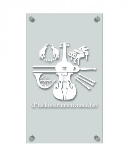 Zunftschild Handwerkerschild - Musikinstrumentenmacher - Acryl-Kunststoff-Platte – 309404
