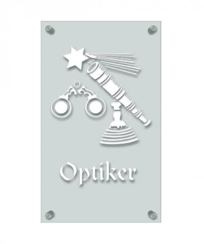 Zunftschild Handwerkerschild - Optiker - beschriftet auf edler Acryl-Kunststoff-Platte – 309428