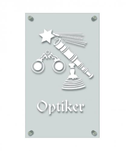 Zunftschild Handwerkerschild - Optiker - beschriftet auf edler Acryl-Kunststoff-Platte – 309428