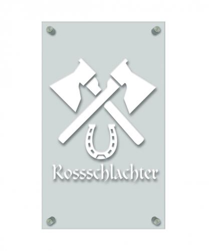 Zunftschild Handwerkerschild - Rossschlachter - beschriftet auf edler Acryl-Kunststoff-Platte – 309403