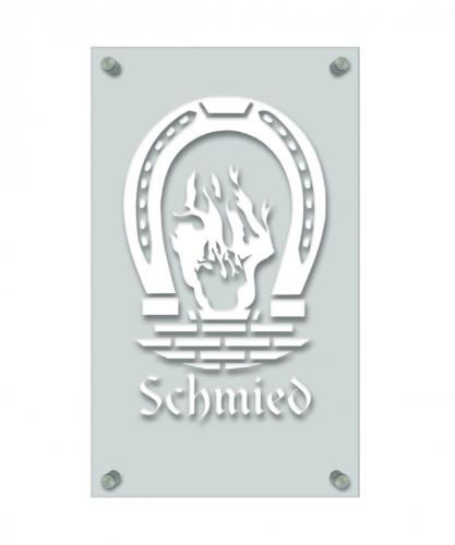 Zunftschild Handwerkerschild - Schmied - beschriftet auf edler Acryl-Kunststoff-Platte – 309408