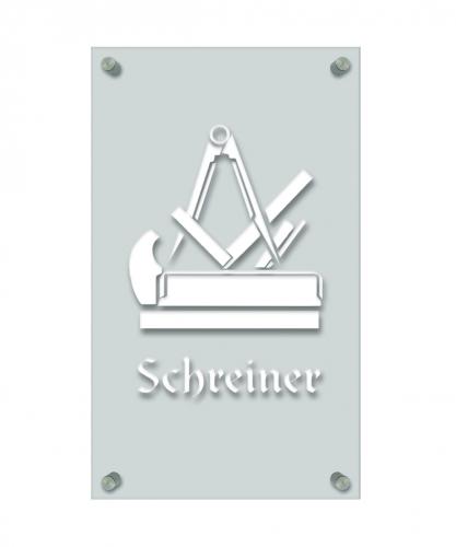 Zunftschild Handwerkerschild - Schreiner - beschriftet auf edler Acryl-Kunststoff-Platte – 309405