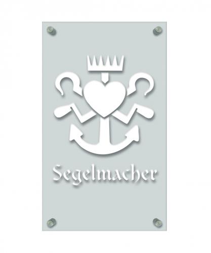 Zunftschild Handwerkerschild - Segelmacher - beschriftet auf edler Acryl-Kunststoff-Platte – 309413