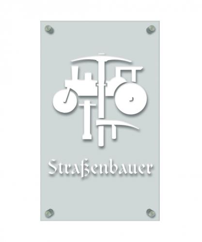 Zunftschild Handwerkerschild - Straßenbauer - beschriftet auf edler Acryl-Kunststoff-Platte – 309417