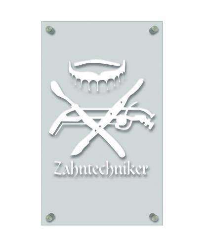 Zunftschild Handwerkerschild - Zahntechniker - beschriftet auf edler Acryl-Kunststoff-Platte – 309401