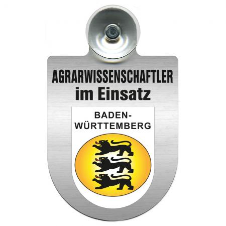 Einsatzschild Windschutzscheibe incl. Saugnapf - Agrarwissenschaftler im Einsatz - 393803 - Region Baden-Württemberg