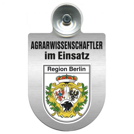 Einsatzschild Windschutzscheibe incl. Saugnapf - Agrarwissenschaftler im Einsatz - 393803 - Region Berlin