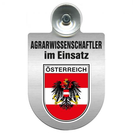 Einsatzschild Windschutzscheibe incl. Saugnapf - Agrarwissenschaftler im Einsatz - 393803 - Region Österreich