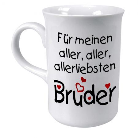 Tasse mit Print für den besten Bruder weiss 57589