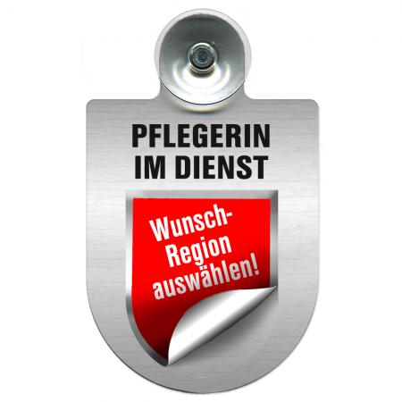 Einsatzschild Windschutzscheibe incl. Saugnapf - PFLEGERIN IM DIENST - 309800