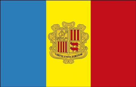 Dekofahne - Andorra - Gr. ca. 150 x 90 cm - 80010- Deko-Länderflagge