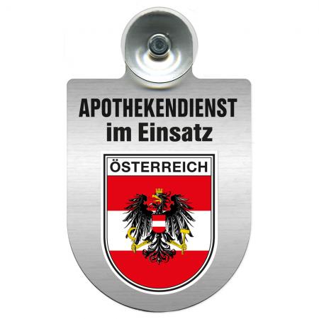 Einsatzschild Windschutzscheibe incl. Saugnapf - Apothekendienst im Einsatz - 309397-20 Region Österreich