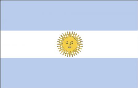 Auto-Fahne - Argentinien - Gr. ca. 40x30cm - 78014 - Autoländerfahne  mit Klemmstab