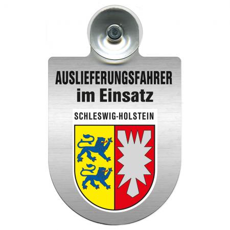 Einsatzschild Windschutzscheibe incl. Saugnapf - Auslieferungsfahrer im Einsatz - 309365 - incl. Regionen nach Wahl