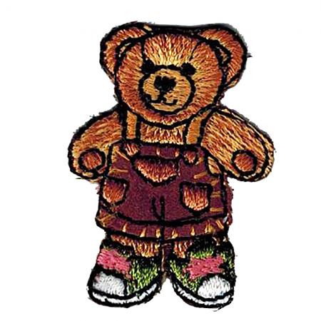 Aufnäher Patches - Bär Teddy Bärchen in Lederhose (BR863) Gr. ca. 3x4cm