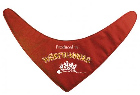 Dreiecktuch mit Einstickung - Württemberg - Gr. ca. 35 x 20 cm - 12203 rot