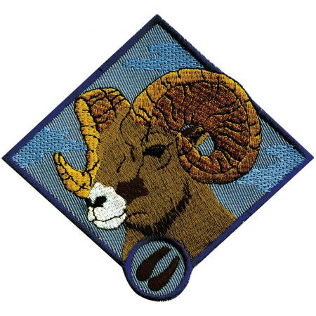 AUFNÄHER - Bock - 00341 - Gr. ca. 6 x 6,5 cm - Patches Stick Applikation