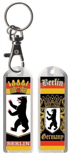 Karabiner Schlüsselanhänger - Germany Berlin - Gr. ca. 2,5x7cm - 13194 - Keyholder