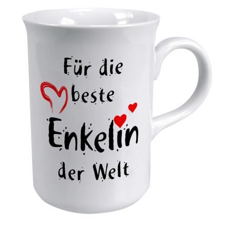 Keramiktasse mit Aufdruck Für die beste Enkelin der Welt 57274