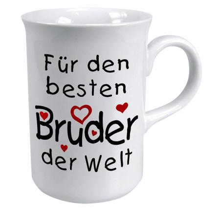 Tasse mit Print für den besten Bruder weiss 57589