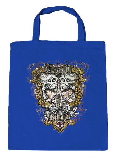 Baumwolltasche mit Print LOYALTY betrayal - Totenköpfe Skull - U10831