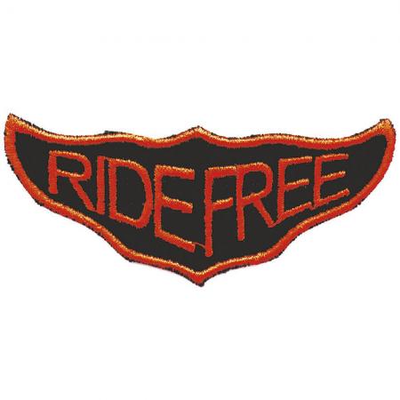 AUFNÄHER - RIDE FREE - 03260 - Gr. ca. 9 x 3,5 cm - Patches Stick Applikation