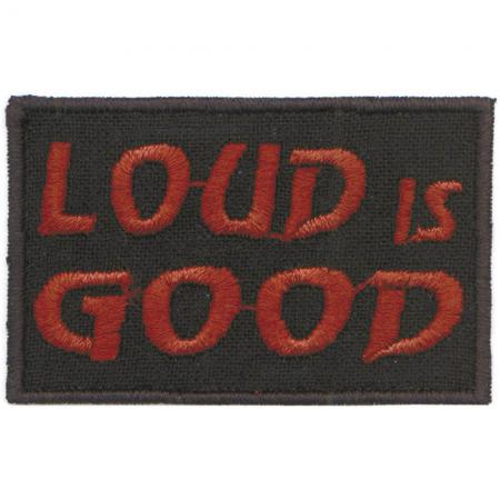 AUFNÄHER - Loud is good - 03282 - Gr. ca. 5 x 3 cm - Patches Stick Applikation