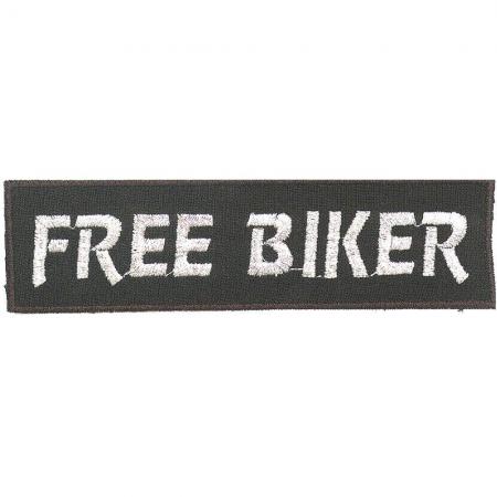 AUFNÄHER - Free Biker - 04047 - Gr. ca. 11 x 3 cm - Patches Stick Applikation