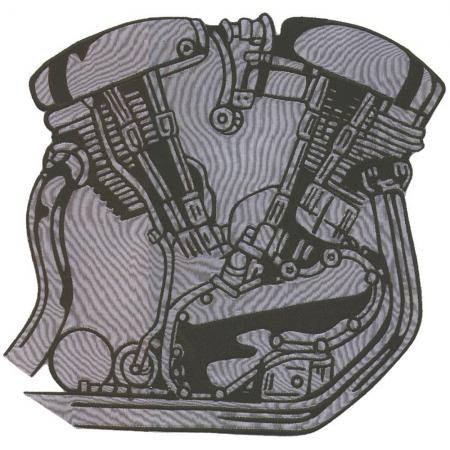 AUFNÄHER - Motor - 04395 - Gr. ca. 8 x 8 cm - Patches Stick Applikation