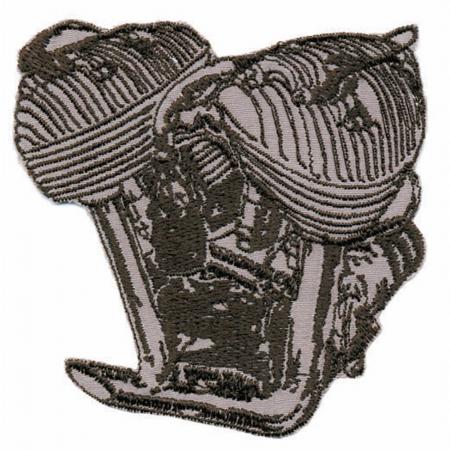 AUFNÄHER - Motor - 06013 - Gr. ca. 9 x 8 cm - Patches Stick Applikation