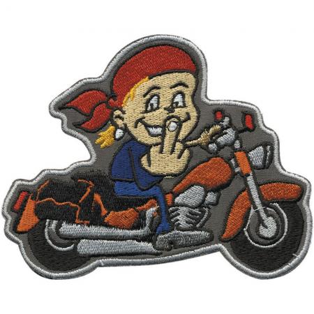 Patches Aufnäher - Junge Motorrad 1 - Gr. ca. 11 x 9cm - 06108