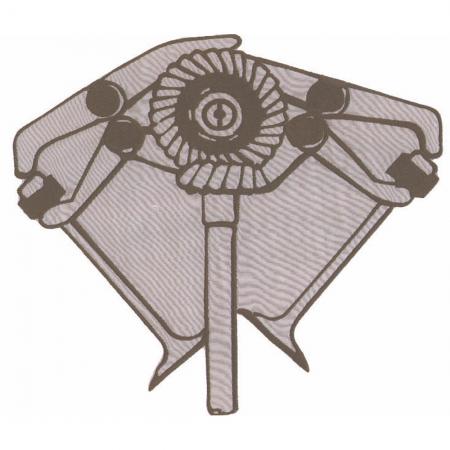 RÜCKENAUFNÄHER - Motorblock - Gr. ca. 21 x 24cm - 08531