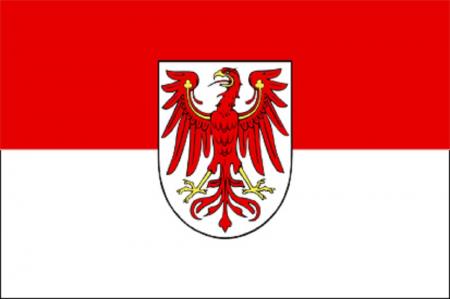 Dekofahne Flagge Wappen - Brandenburg - Gr. ca. 150 x 90 cm - 24010