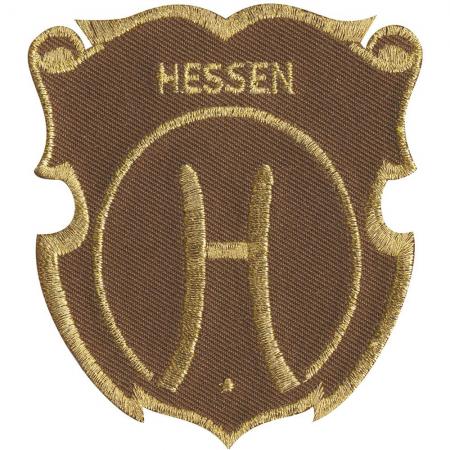 Aufnäher - Brandzeichen Hessen - 02161 - Gr. ca. 3,5 x 4 cm - Patches Stick Applikation