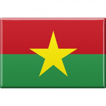 Küchenmagnet - Länderflagge Burkina Faso - Gr.ca. 8x5,5 cm - 38024 - Magnet
