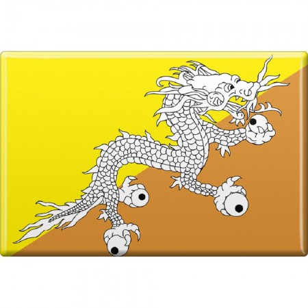 MAGNETBUTTON Länderflagge - BUTAN - Gr. ca. 8 x 5,5 cm (38026)