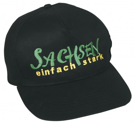 Baseballcap mit Bestickung - Sachsen einfach stark - 68089 schwarz