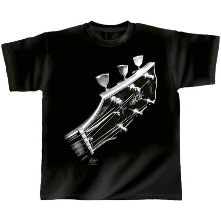 T-Shirt unisex mit Print - Cosmic guitar - von ROCK YOU MUSIC SHIRTS - 10385 schwarz - Gr. S - XXL