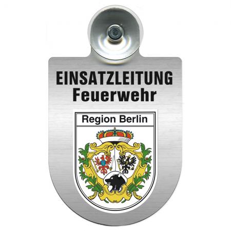 Einsatzschild Windschutzscheibe incl. Saugnapf - Einsatzleitung Feuerwehr - 309476  - incl. Regionen nach Wahl
