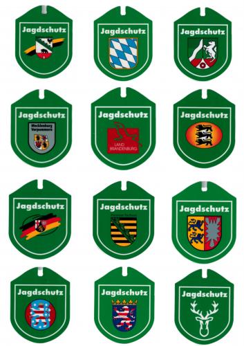 Einsatzschild Autoschild für Windschutzscheibe incl. Saugnapf - Jagdschutz  - 308194 - Wappen Baden-Württemberg-308194-1