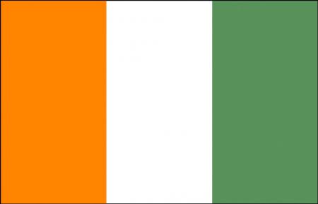 Stockländerfahne - Elfenbeinküste - Gr. ca. 40x30cm - 77046 - Länderflagge Hissfahne