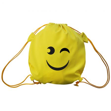 Trend-Bag mit Aufdruck - Smilie Zwinker - 65207 - Turnbeutel Sporttasche Rucksack