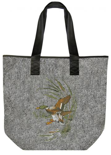 Filztasche mit Einstickung - Ente Flugente - Shopper - 26048