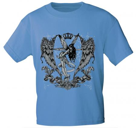 T-Shirt mit Print - Fee - 10898 - ersch. Farben zur Wahl - Gr. S-2XL hellblau / L