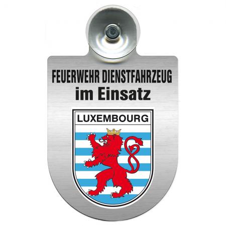 Einsatzschild Windschutzscheibe incl. Saugnapf - Feuerwehr Dienstfahrzeug im Einsatz - 393801 - incl. Regionen nach Wahl Region Luxembourg