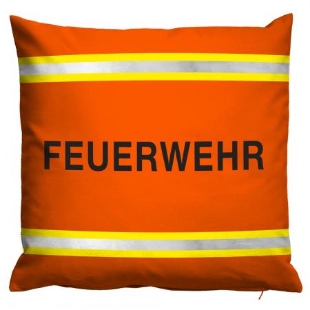 Kissen gefüllt mit refelktierenden Streifen, Aufdruck Feuerwehr  ca. 40 x 40 cm  in 2 Farben  11635