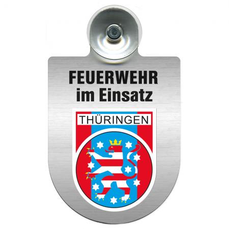 Einsatzschild Windschutzscheibe incl. Saugnapf - Feuerwehr im Einsatz - 309355 - Region Thüringen