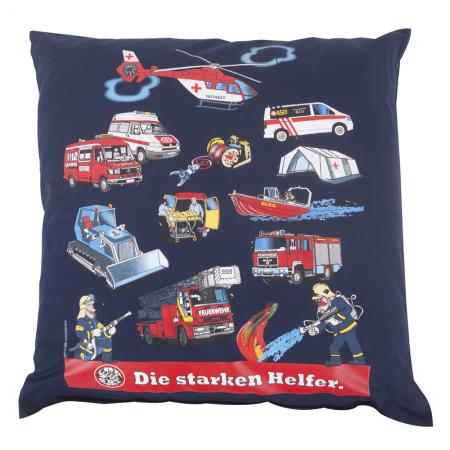 Kissen gefüllt mit vielfarbigem Druck - Feuerwehr - ca 40 x 40 cm    11634